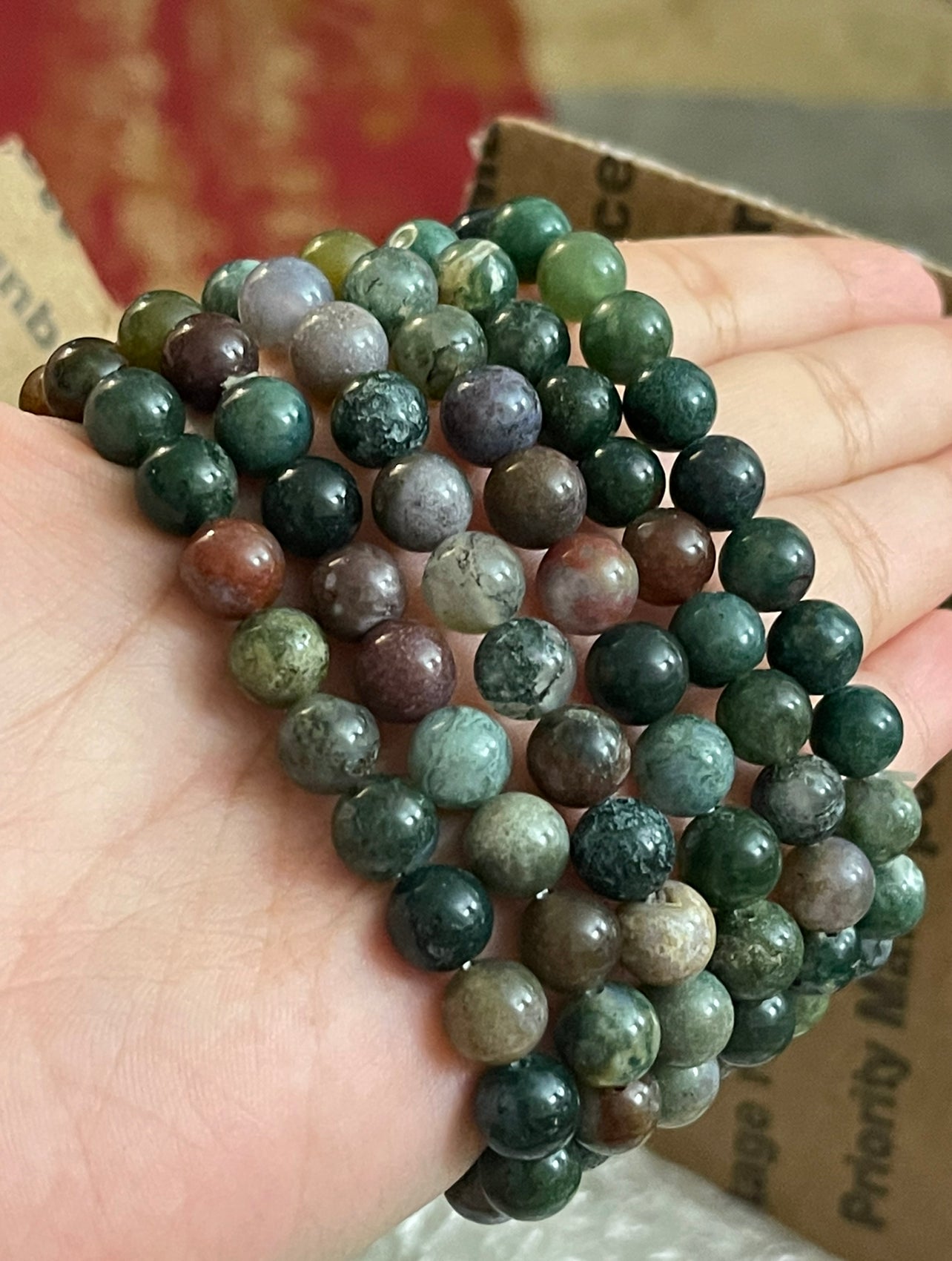 Indian Moss Agate Healing Braclet