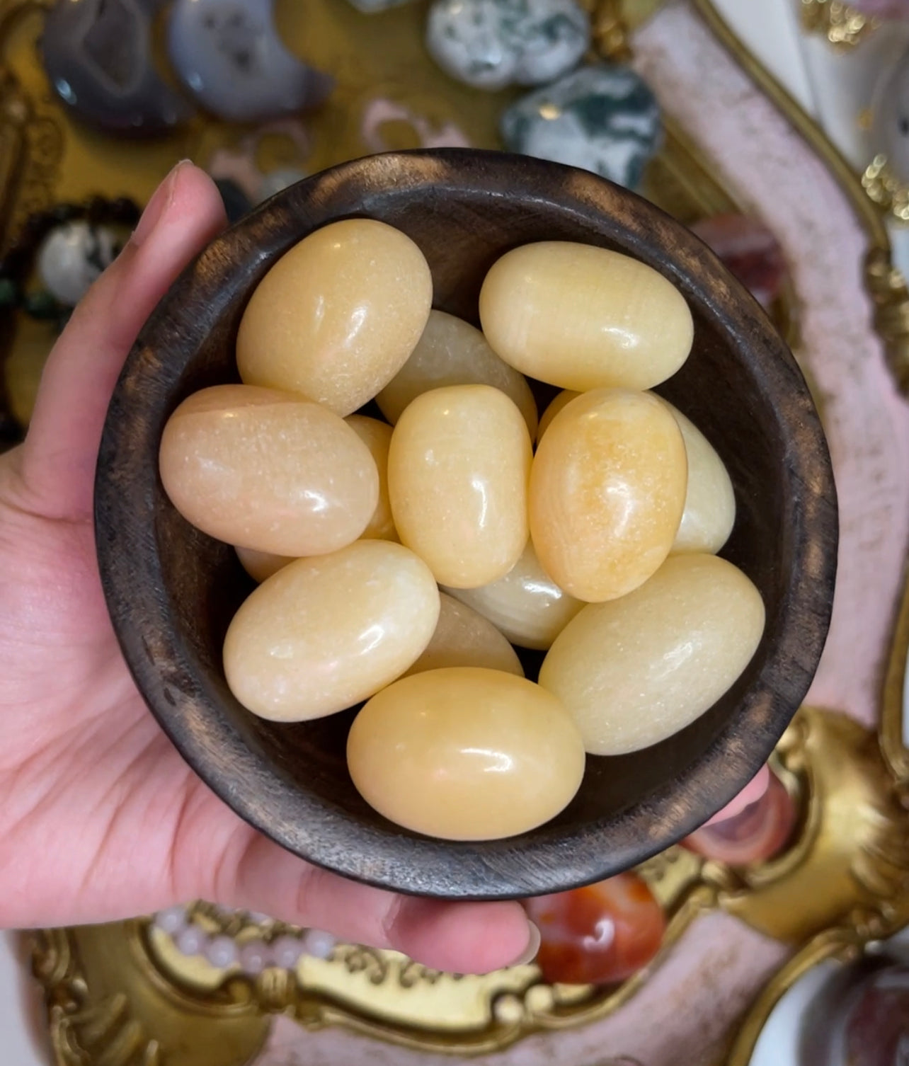 Orange Calcite Pocketstone