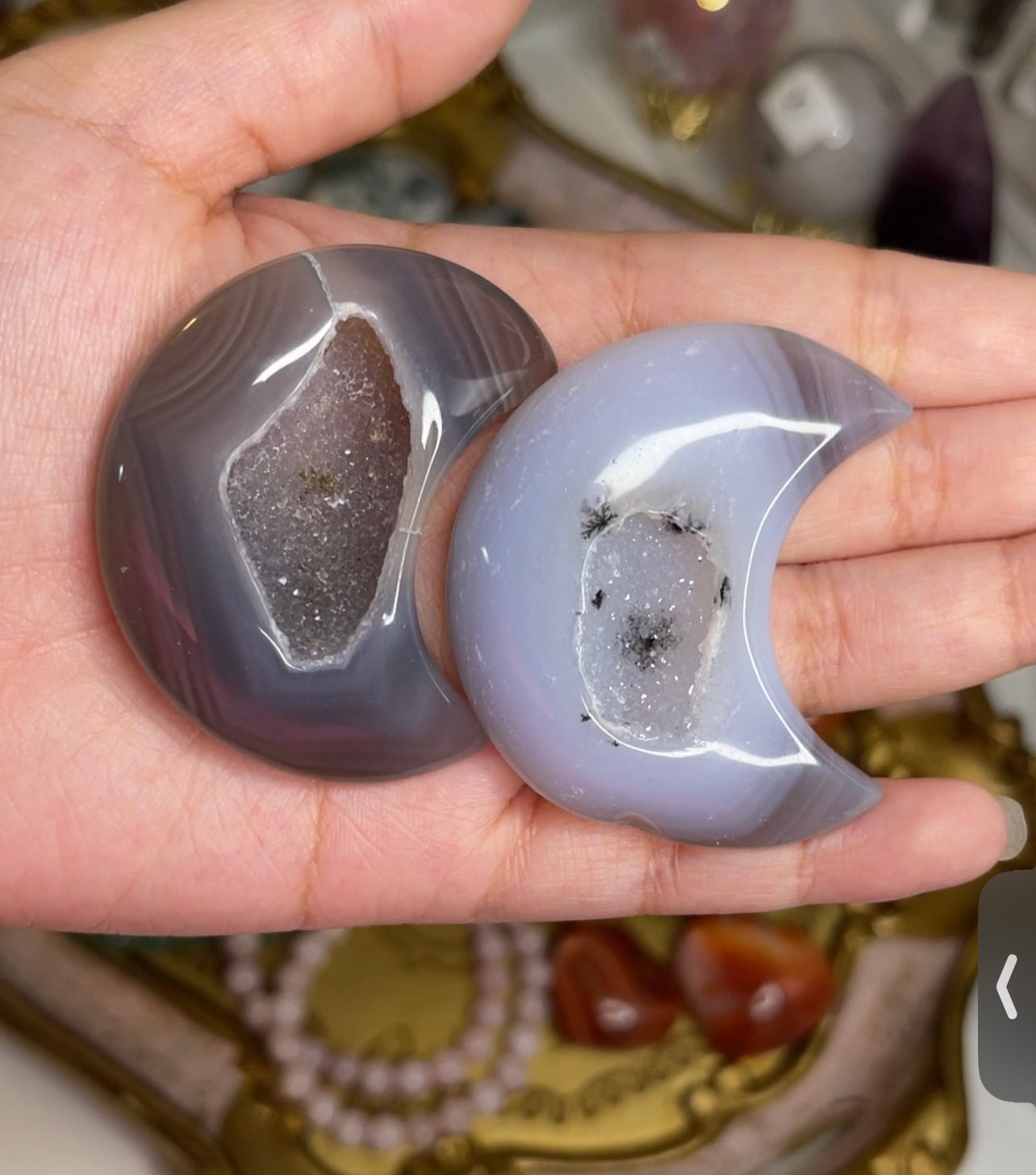 Druzy Agate Moon