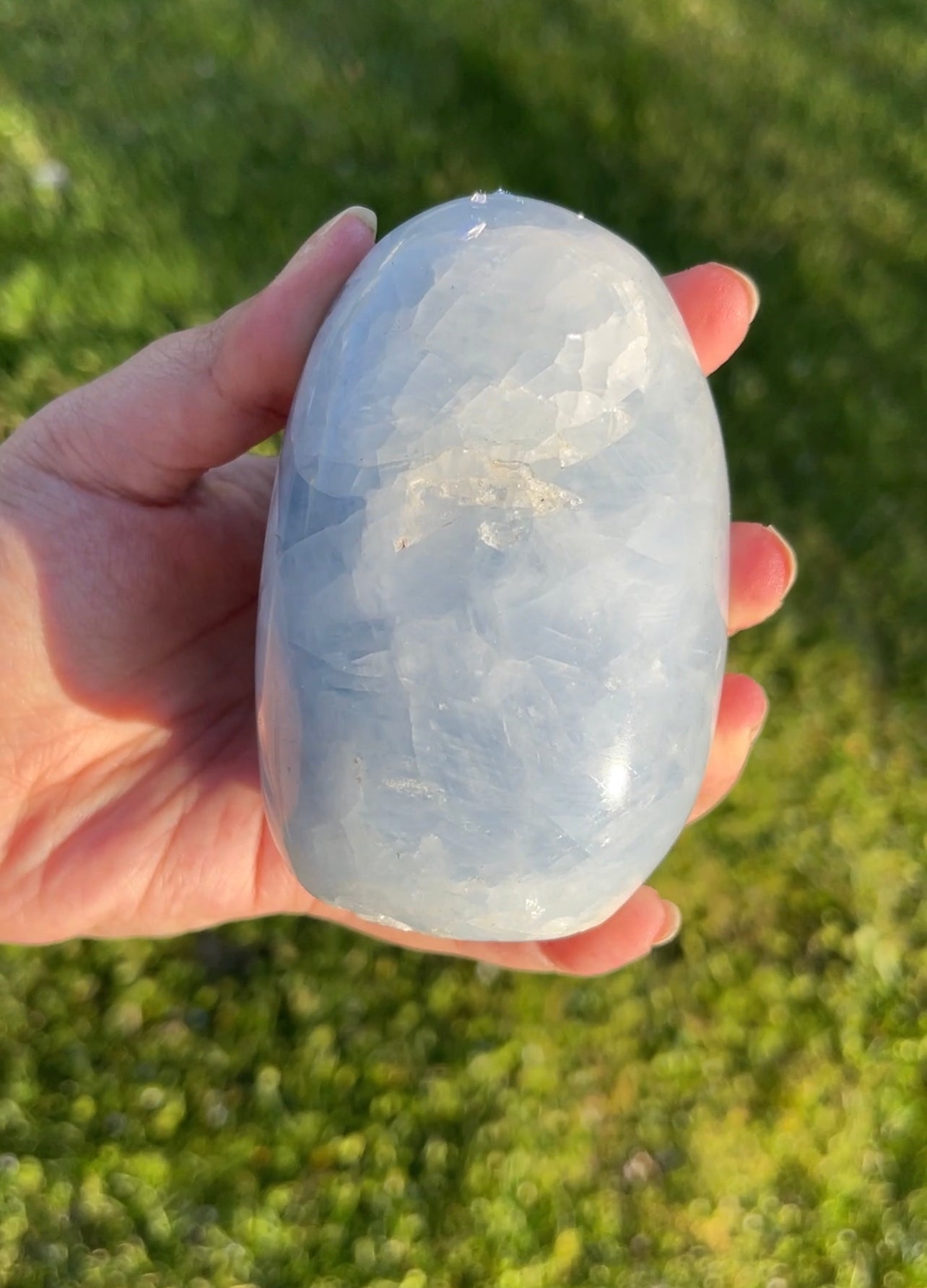 Blue Calcite W/Rainbow Freeform