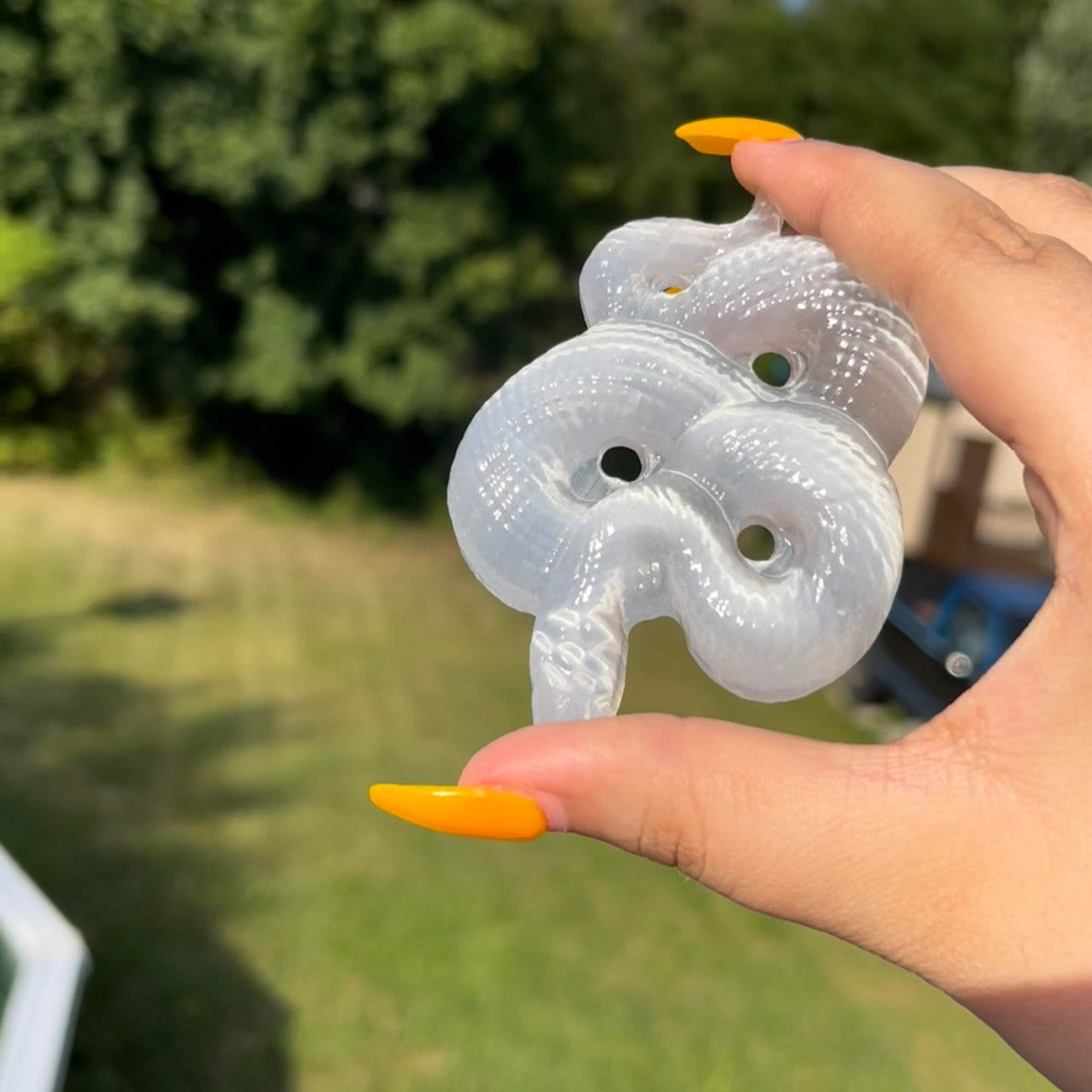 Flashy Selenite Snake Carving - The Tarot Hole