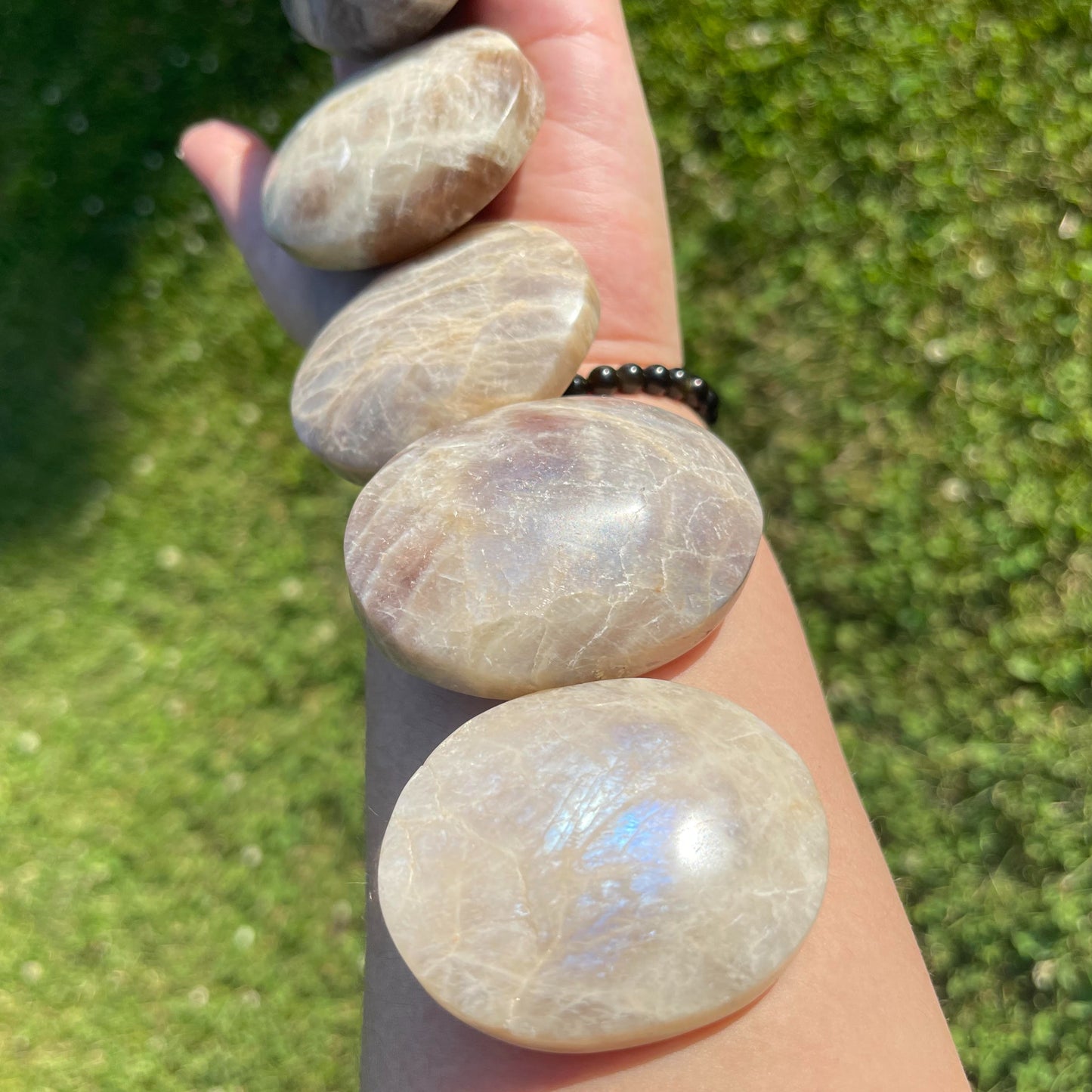 Moonstone Palmstones - The Tarot Hole