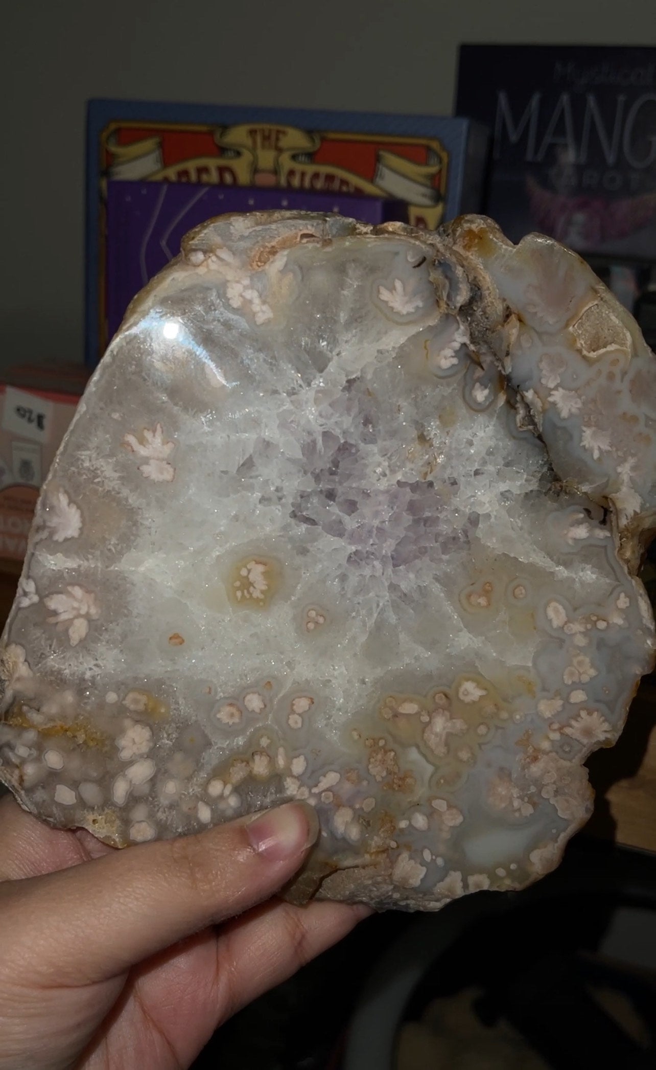 Flower Agate + Amethyst Slab (B)