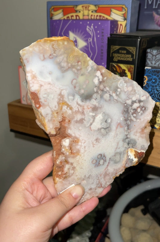Flower Agate + Amethyst Slab (A)